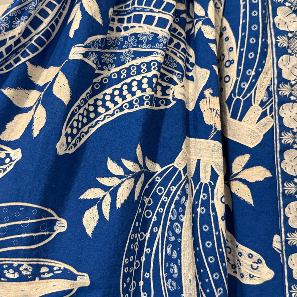 Farm Rio Brazil Line Blue Banana Skirt - Picture 2 of 5